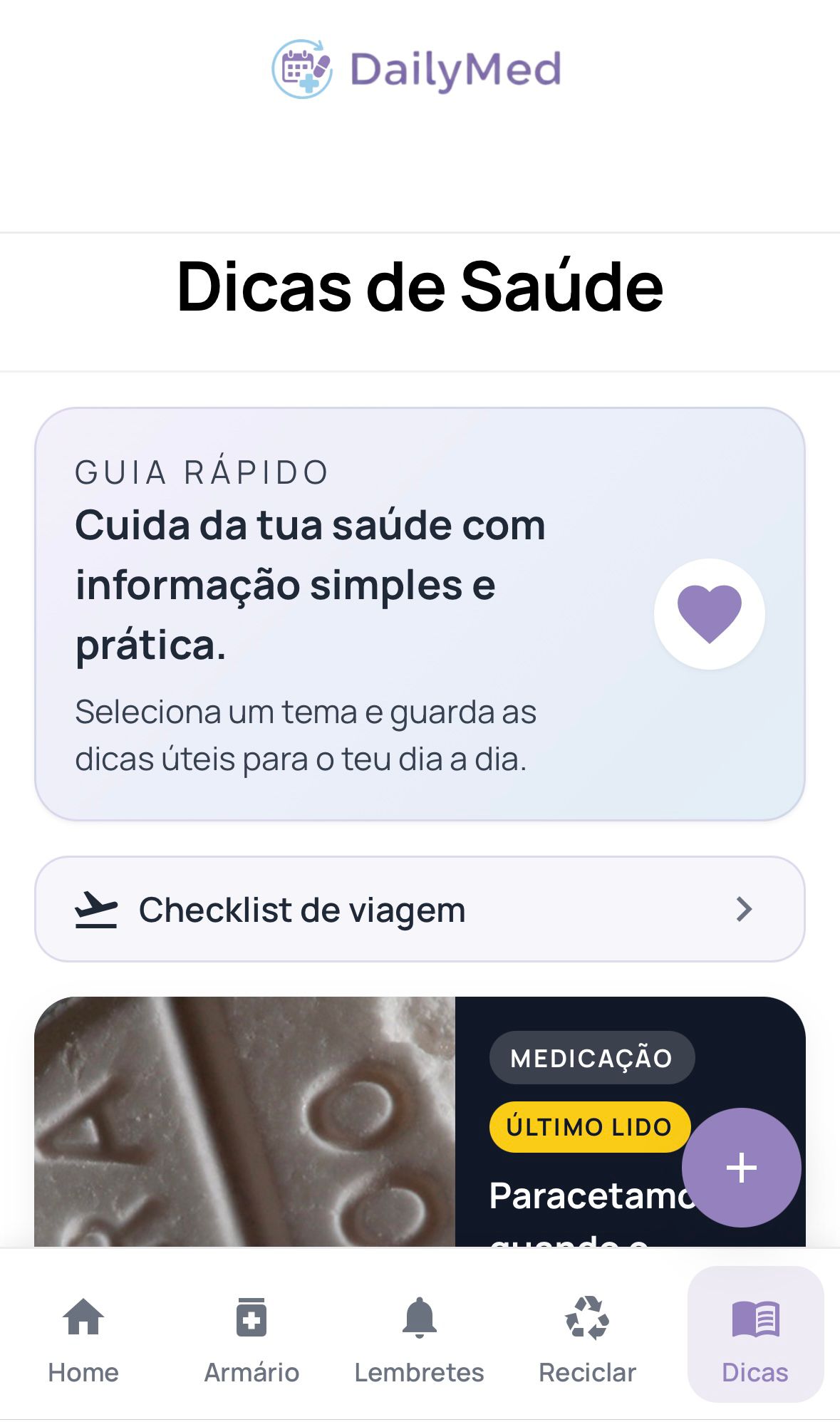 Dicas de saúde